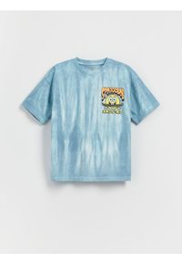 Reserved - T-shirt SpongeBob - złamana biel. Materiał: bawełna, dzianina #1