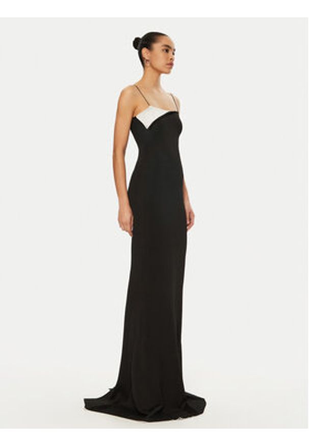 JACQUEMUS Sukienka dzianinowa 24E241KN449 Czarny Regular Fit. Kolor: czarny. Materiał: wiskoza