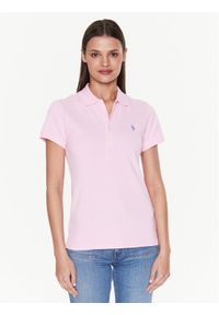 Polo Ralph Lauren Polo 211870245013 Różowy Slim Fit. Typ kołnierza: polo. Kolor: różowy. Materiał: bawełna #1