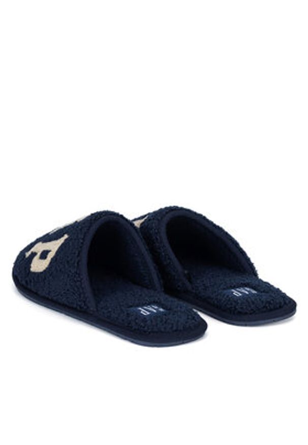GAP - Gap Kapcie PLANO HOMESLIPPER M GP508015AM-NVOF Granatowy. Kolor: niebieski. Materiał: materiał