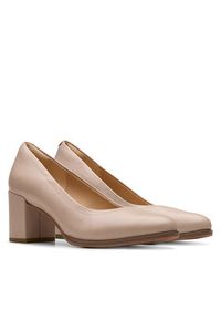 Clarks Półbuty Freva 55 26181336 Beżowy. Kolor: beżowy. Materiał: skóra #3