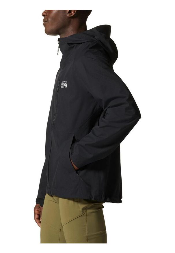 MOUNTAIN HARDWEAR - Płaszcz Przeciwdeszczowy Męski Mountain Hardwear Stretch Ozonic. Kolor: czarny. Sport: turystyka piesza, wspinaczka, narciarstwo