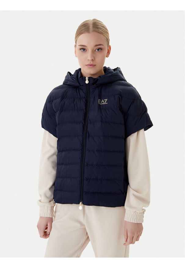 EA7 Emporio Armani Bezrękawnik 7W000477 AF12476 UB102 Granatowy Regular Fit. Kolor: niebieski. Materiał: syntetyk. Długość rękawa: bez rękawów