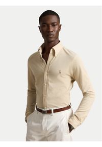 Polo Ralph Lauren Koszula 710P03967502 Beżowy jasny Slim Fit. Typ kołnierza: polo. Kolor: beżowy. Materiał: bawełna #1