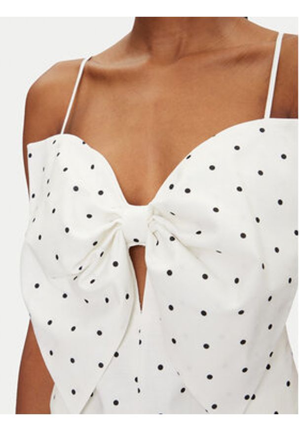 BARDOT Top Vieda 59755TB Biały Regular Fit. Kolor: biały. Materiał: len