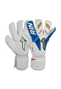 RINAT - Dziecięce rękawice bramkarskie Rinat Egotiko Vengador Prime. Kolor: biały. Sport: piłka nożna