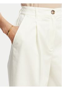 Marella Spodnie palazzo Aceri 2615131071 Écru Wide Leg. Kolor: kremowy. Materiał: bawełna #4