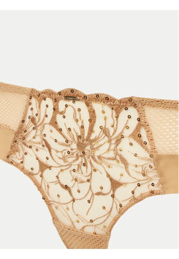 Chantelle Figi brazylijskie Fleurs Signature C12Q40 Beżowy. Kolor: beżowy. Materiał: syntetyk