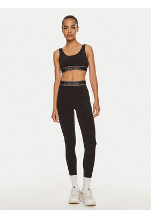 Calvin Klein Performance Legginsy 00GWF4L608 Czarny Slim Fit. Kolor: czarny. Materiał: syntetyk
