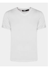 Karl Lagerfeld - KARL LAGERFELD Komplet 2 t-shirtów 765001 500298 Biały Slim Fit. Typ kołnierza: dekolt w karo. Kolor: biały. Materiał: bawełna #7