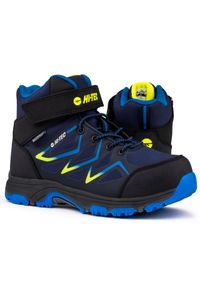 Hi-tec - Buty dziecięce zimowe wodoodporne Hi-Tec TRIO. Kolor: żółty, wielokolorowy, niebieski, czarny. Sezon: zima