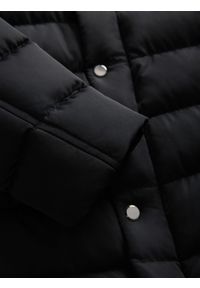 Ombre Clothing - Pikowana kurtka męska ze stójką i zamkami na klatce piersiowej – czarna V1 - Rozmiar: XL. Okazja: na co dzień. Typ kołnierza: kołnierzyk stójkowy. Kolor: czarny. Materiał: poliester, materiał. Styl: sportowy, casual, elegancki #9