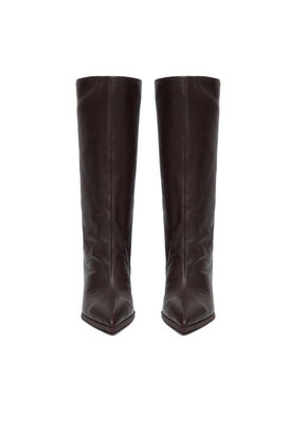 Gino Rossi - GINO ROSSI Kozaki EO-SLT2636-1203-3R Brązowy. Kolor: brązowy. Materiał: skóra