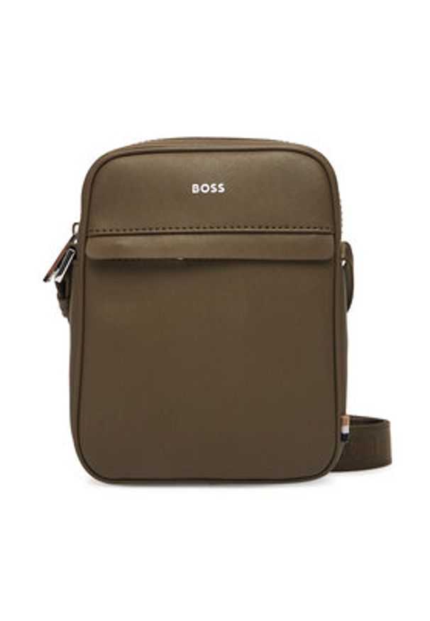 BOSS Saszetka 50483566 Zielony. Kolor: zielony. Materiał: skóra