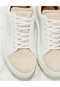 BUSCEMI - Skórzane sneakersy z kontrastowym detalem. Kolor: biały. Materiał: skóra #3