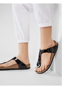 Birkenstock Japonki Gizeh Bs 0043663 Czarny. Kolor: czarny. Materiał: skóra