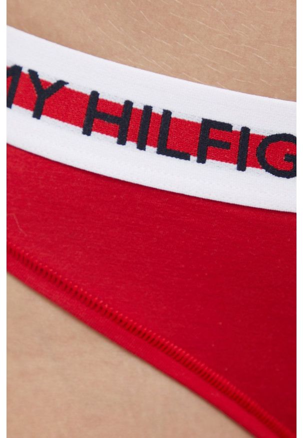 TOMMY HILFIGER - Tommy Hilfiger Figi kolor czerwony. Kolor: czerwony. Materiał: bawełna