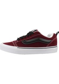 Tenisówki Vans Model Knu Skool Kolor Bordeaux. Kolor: czerwony. Materiał: tkanina, skóra
