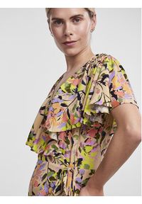 YAS Sukienka codzienna 26029386 Brązowy Regular Fit. Okazja: na co dzień. Kolor: brązowy. Materiał: wiskoza. Typ sukienki: proste. Styl: casual #3