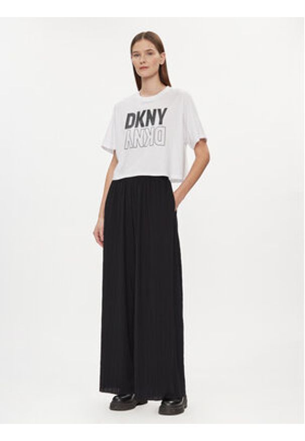DKNY Sport T-Shirt DP2T8559 Biały Relaxed Fit. Kolor: biały. Materiał: bawełna. Styl: sportowy