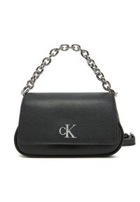 Calvin Klein Jeans Torebka Minimal Monogram Shoulder Bag20 LV04K3134G Czarny. Kolor: czarny. Materiał: skórzane