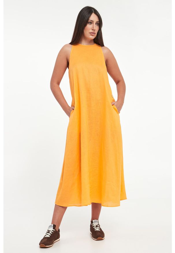Ecoalf - Sukienka lniana Ukara ECOALF. Materiał: len