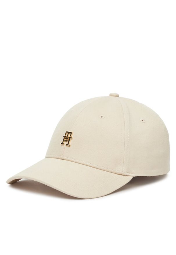 TOMMY HILFIGER - Tommy Hilfiger Czapka z daszkiem Elevated Chic AW0AW17631 Beżowy. Kolor: beżowy. Materiał: bawełna, materiał