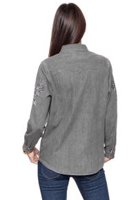 Wrangler - KOSZULA JEANSOWA DAMSKA WRANGLER L/S EAGLE DENIM SHIR GREY DENI W5178MR6E. Materiał: jeans, denim #7