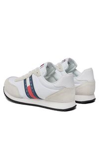 Tommy Jeans Sneakersy Tjm Runner Casual Ess EM0EM01351 Biały. Okazja: na co dzień. Kolor: biały. Materiał: materiał #3