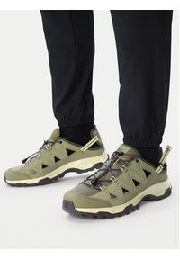 salomon - Salomon Sandały Alhama L47786400 Zielony. Kolor: zielony. Materiał: skóra #5