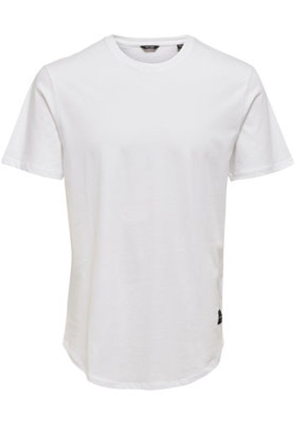 Only & Sons T-Shirt Matt 22002973 Biały Regular Fit. Kolor: biały. Materiał: bawełna