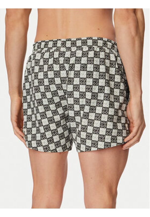 Hugo - HUGO Szorty kąpielowe Aaron 50556792 Zielony ciemny Regular Fit. Kolor: zielony. Materiał: syntetyk