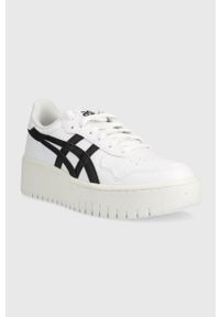 Asics sneakersy kolor biały. Nosek buta: okrągły. Zapięcie: sznurówki. Kolor: biały. Materiał: guma. Obcas: na platformie #3