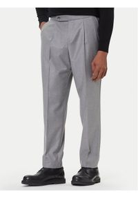 BOSS Chinosy C-Perino 50551829 Szary Tapered Fit. Kolor: szary. Materiał: wełna