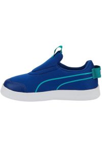 Buty Puma Courtflex v2 Slip On Ps Jr 374858 11 niebieskie. Okazja: na co dzień. Zapięcie: bez zapięcia. Kolor: niebieski. Materiał: materiał, syntetyk. Szerokość cholewki: normalna #3