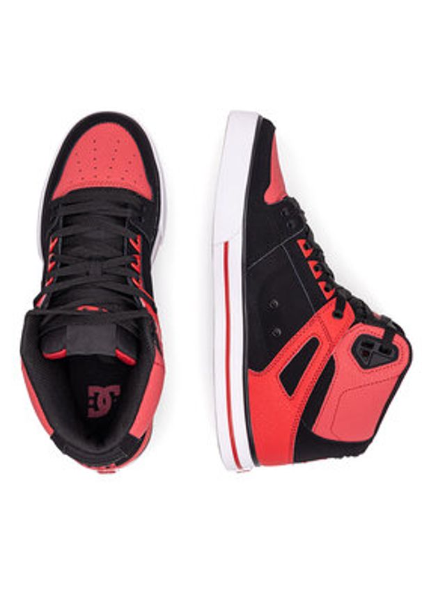 DC Shoes Sneakersy PURE HIGH-TOP WC ADYS400043-FWB Czerwony. Kolor: czerwony. Materiał: skóra