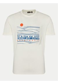 Napapijri T-Shirt S-Buti NP0A4INM Biały Regular Fit. Kolor: biały. Materiał: bawełna