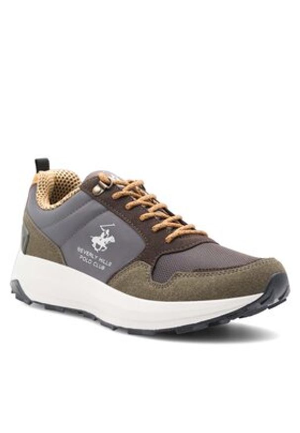 Beverly Hills Polo Club Sneakersy 2023P2018-1 Khaki. Kolor: brązowy. Materiał: materiał