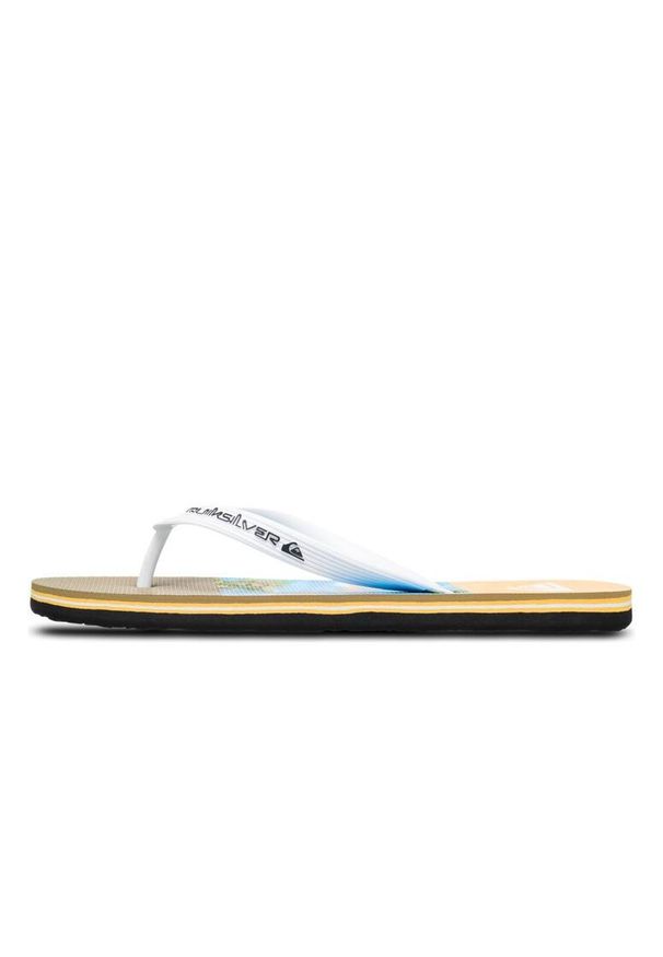 Quiksilver - Klapki dla Mężczyzn MOLOKAI STRIPE 25. Okazja: na plażę. Kolor: niebieski. Materiał: guma, syntetyk, materiał. Styl: sportowy