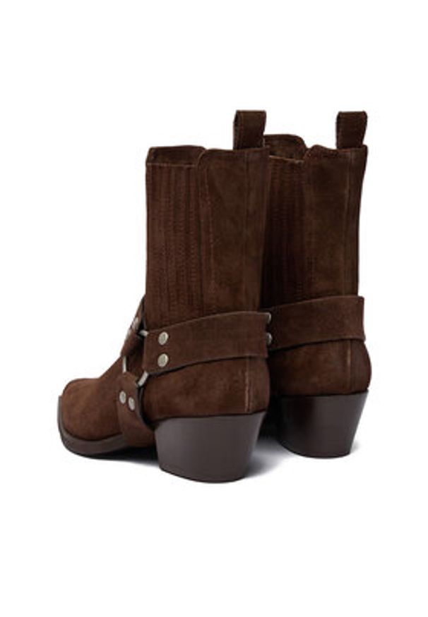 Badura Kowbojki EO-CHLOE-25FW002 Brązowy. Kolor: brązowy. Materiał: zamsz, skóra