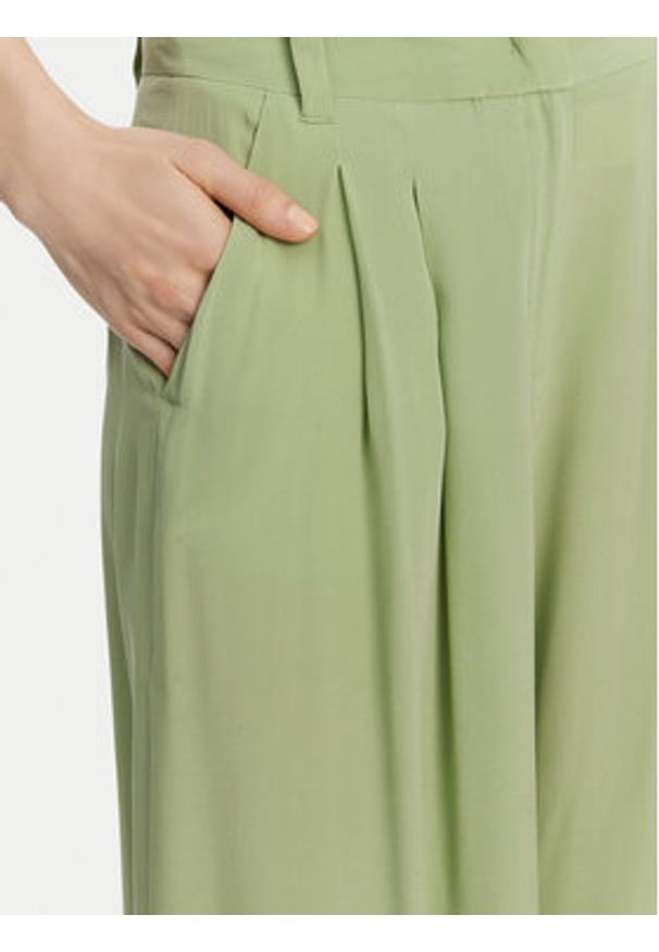Marella Spodnie palazzo Sedia 2513131142 Zielony Wide Leg. Kolor: zielony. Materiał: jedwab