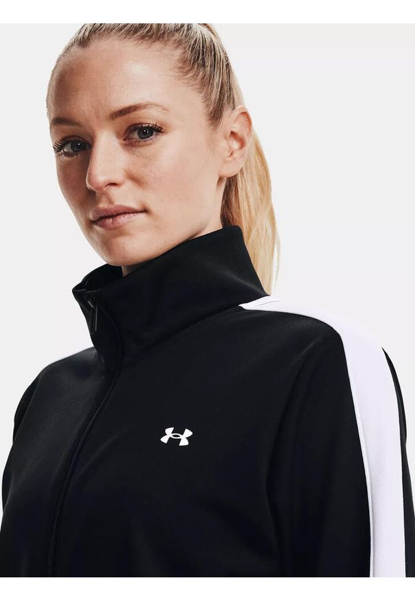 Dres sportowy dla kobiet Under Armour Trickot Tracksiut. Kolor: czarny. Materiał: dresówka