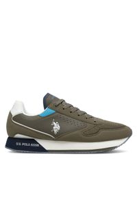 U.S. Polo Assn. Sneakersy NOBIL003G Khaki. Kolor: brązowy. Materiał: syntetyk