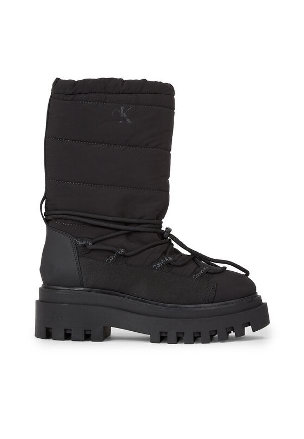 Calvin Klein Jeans Śniegowce Flatform Snow Boot Nylon Wn YW0YW01146 Czarny. Kolor: czarny. Materiał: nylon, materiał