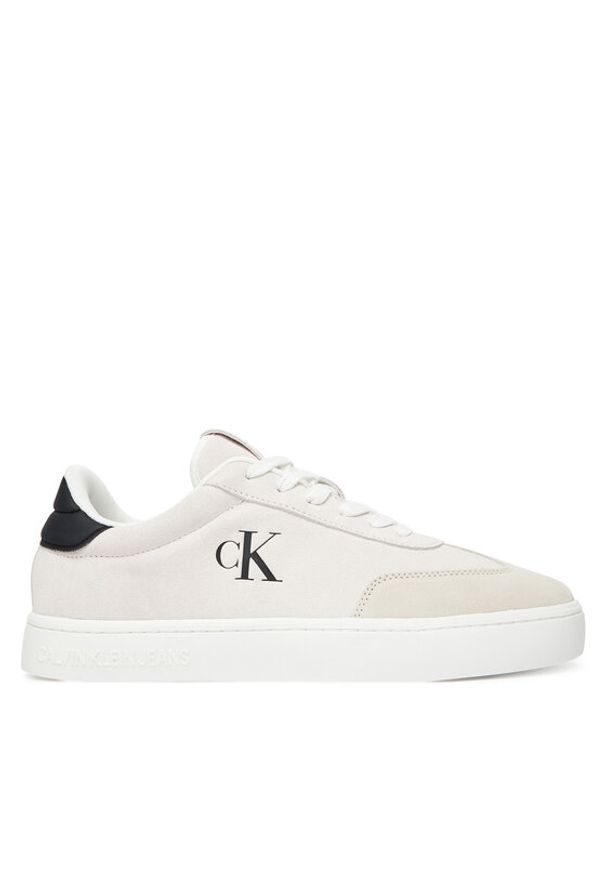 Calvin Klein Jeans Sneakersy Classic Cupsole Mg Su YM0YM01300 Biały. Kolor: biały. Materiał: skóra