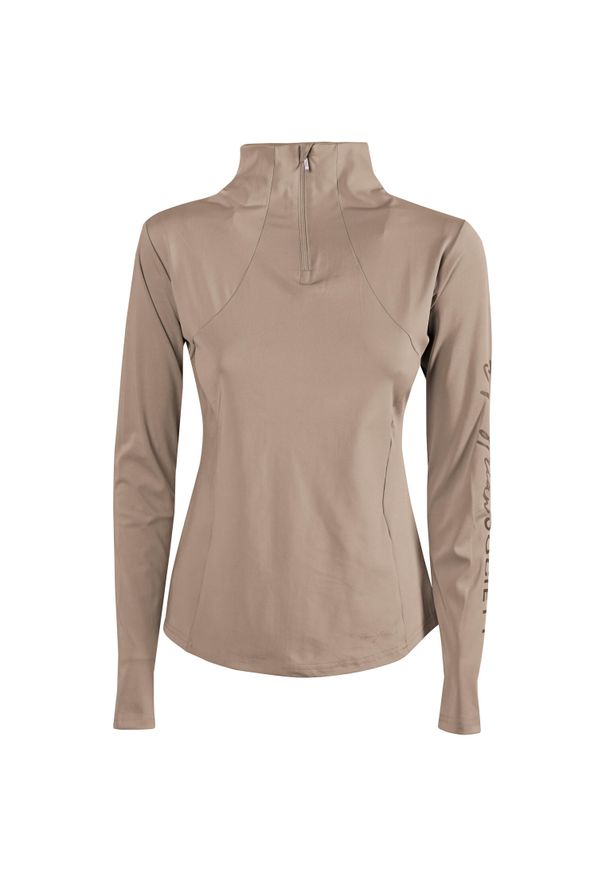 HARRYS HORSE - Damska koszulka do jazdy konnej Harry's Horse Sporty Eden. Kolor: szary. Długość rękawa: długi rękaw. Styl: sportowy