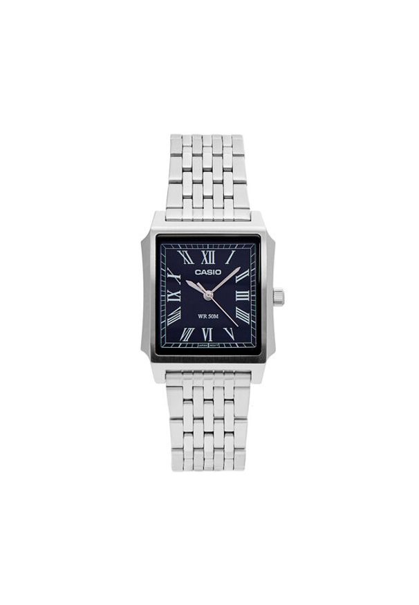 Casio Zegarek MTP-B190D-1BVEF Srebrny. Kolor: srebrny