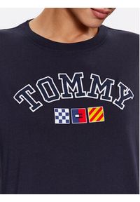 Tommy Jeans Bluzka DW0DW16168 Granatowy Oversize. Kolor: niebieski. Materiał: bawełna