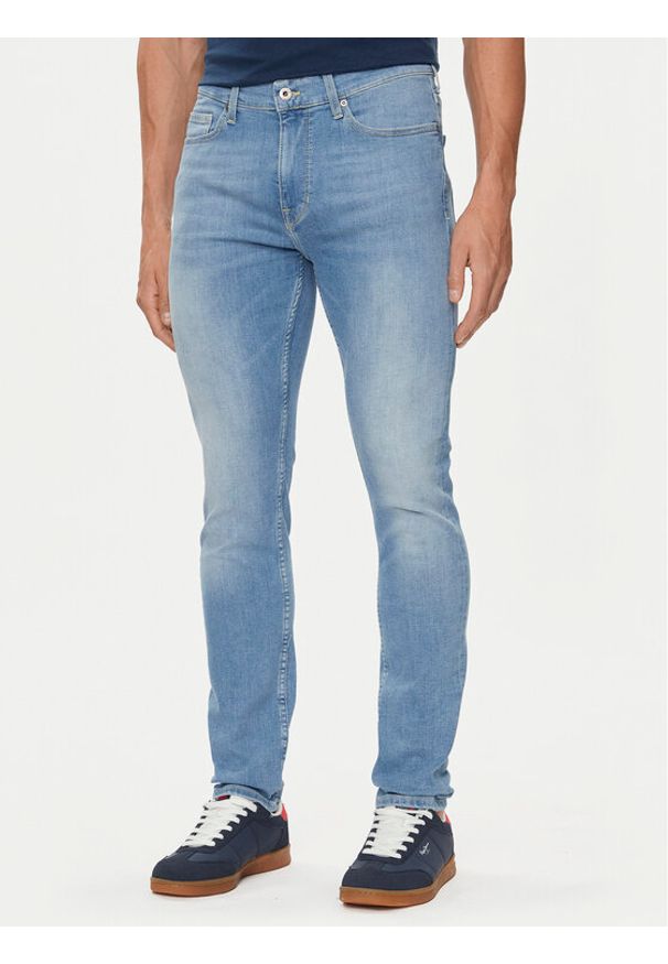 Mustang Jeansy Frisco 1015116 Niebieski Skinny Fit. Kolor: niebieski