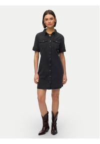 Vero Moda Sukienka jeansowa Jennie 10309665 Czarny Regular Fit. Kolor: czarny. Materiał: bawełna #4